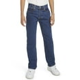 thumbnail image 1 of Levi's Boys' 501 Original Dark Wash Straight Stretch Denim Jeans Blue 8 REG, 1 of 8