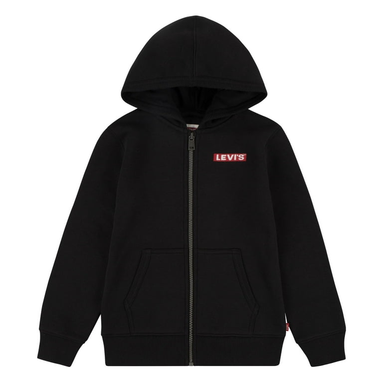 Levis Boys Boxtab Full Zip Hoodie Cozy Cotton/Poly Fleece