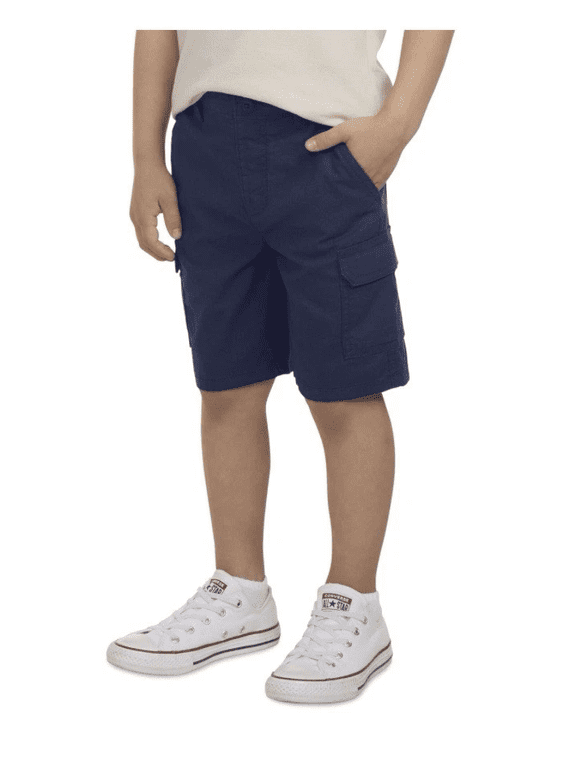 Boys Relaxed Fit Cotton Cargo Shorts XL 13-15Yrs blue
