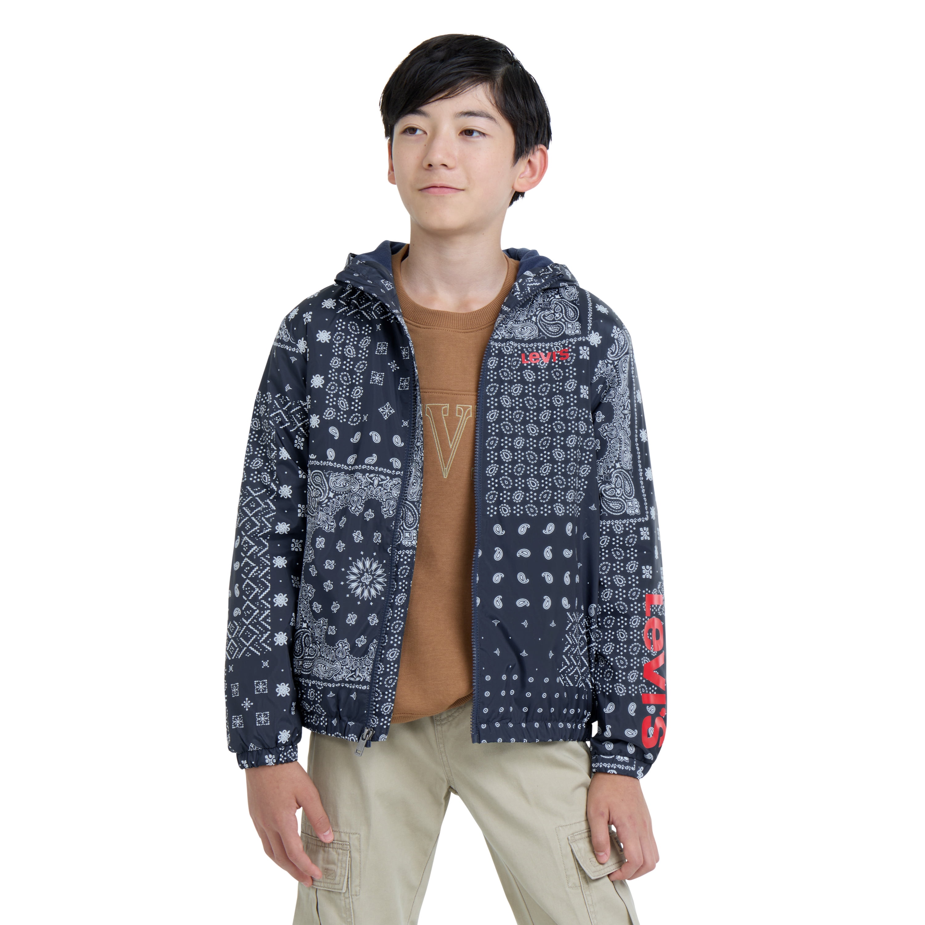 Levi's Boys Wind Jacket with Hood, Sizes 8-20