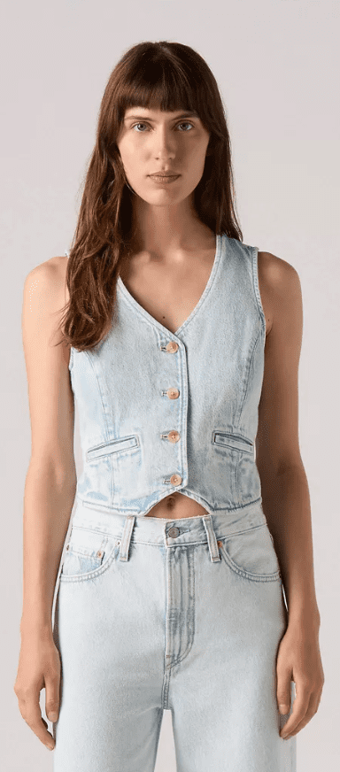 売れ筋商品|||リーバイス カットソー トップス レディース Women's Amore Denim Vest Cause And Levi's Women's Amore Denim Vest | TYLER'S