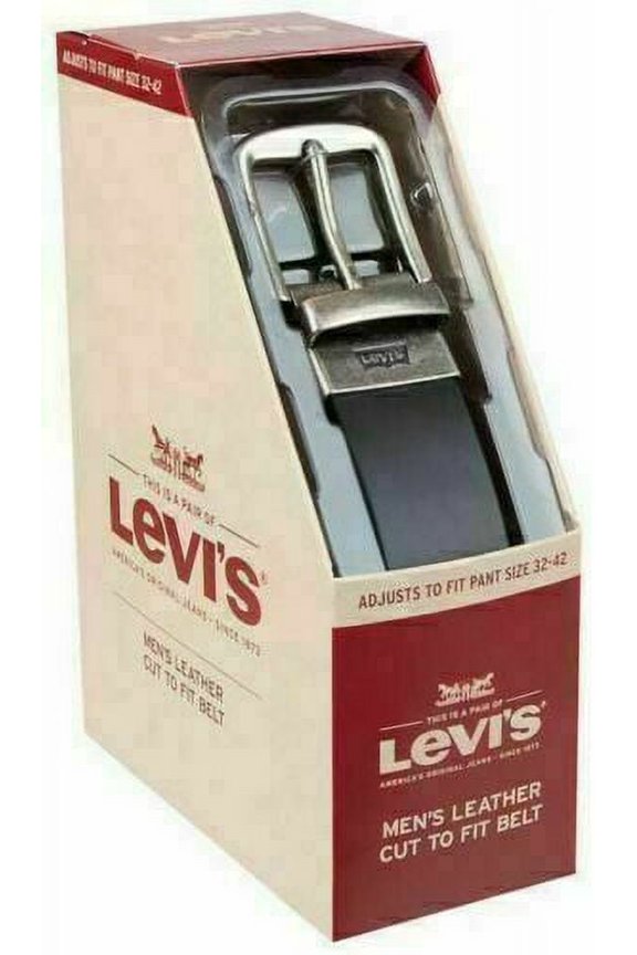 Cut to Fit Leather Belt, Black, 32-42 - NEW