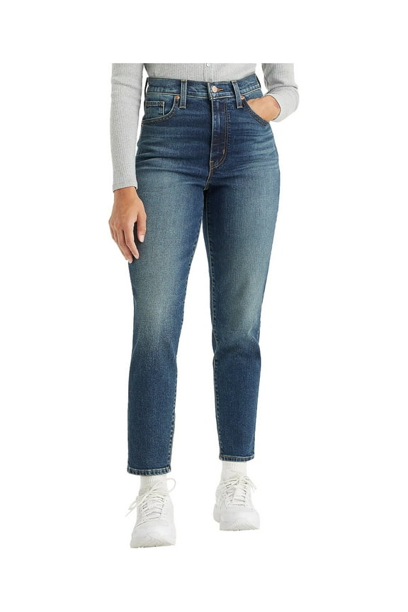 DARK INDIGO Women's High Waisted Mom Jeans, US 28x29