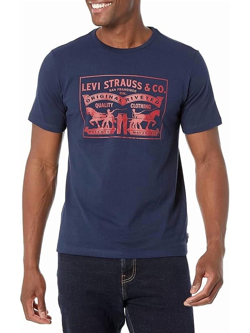 Levi's DRESS BLUES Men's 2-Horse Graphic Regular Fit Crewneck T-shirt, US Large - Walmart.com Levi's DRESS BLUES Men's 2-Horse Graphic Regular Fit Crewneck T-shirt, US Large - Walmart.com
