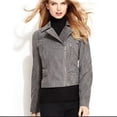 thumbnail image 1 of Levi's GREY Women's Genuine Brushed Suede Leather Moto Jacket, XS, 1 of 5