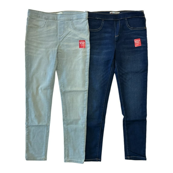 Levi's Girl's 2-Pack Soft Stretch Pull-On Mid Rise Jean Jeggings (Todey & Mandolin, 14)