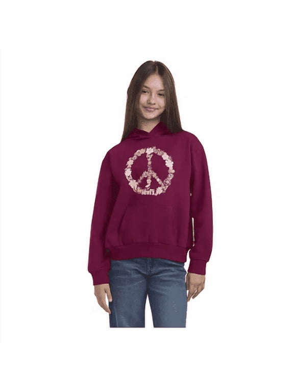 Girl's Large Raspberry Radiance Fleece Hoodie