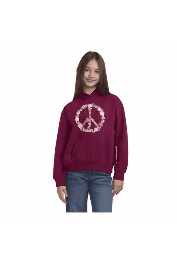 Girl's Large Raspberry Radiance Fleece Hoodie