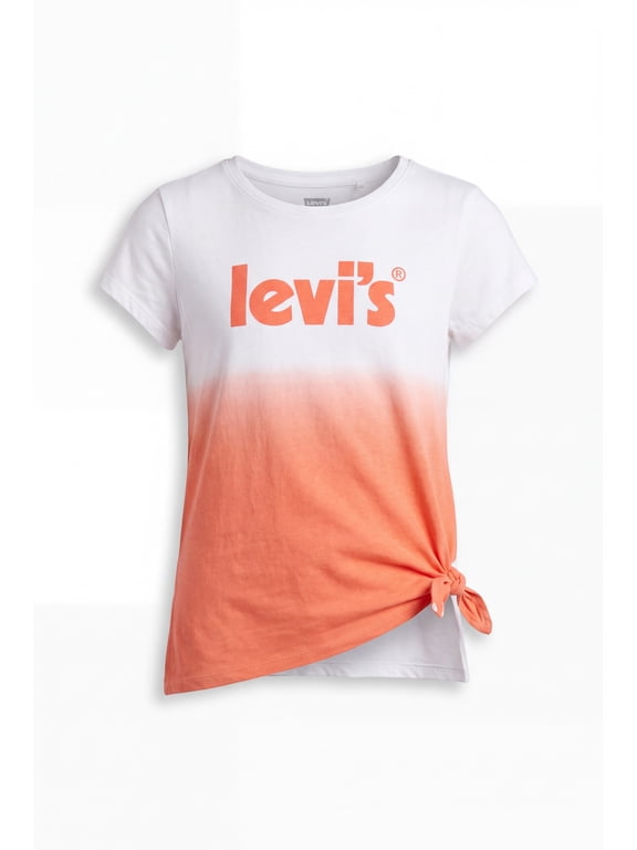 Girl's Side Tie Graphic Tee Shirt