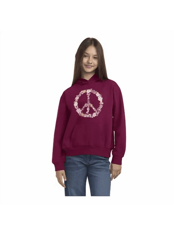 Girl's Small Raspberry Radiance Fleece Hoodie