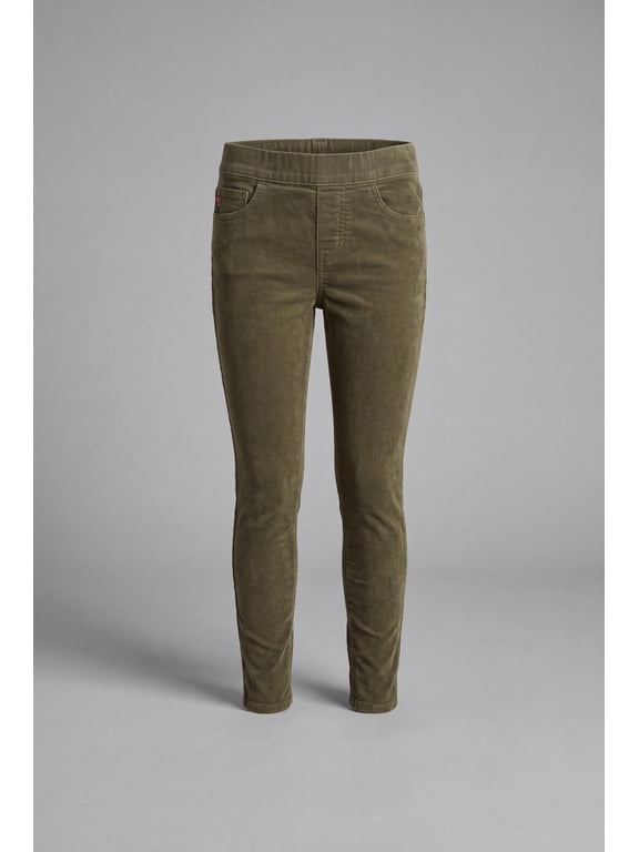 Girls' Corduroy Pull-On Jeggings, Olive Green