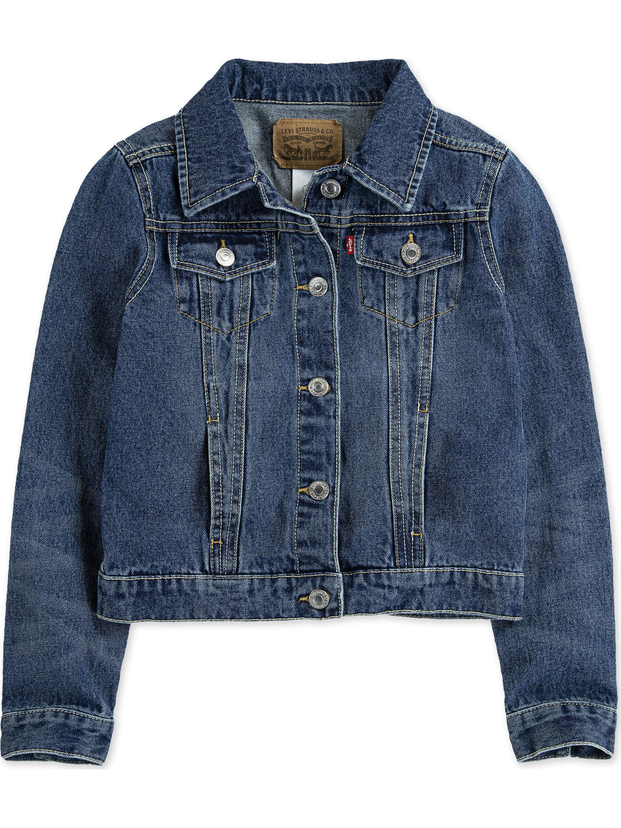 Levi's Girls' Denim Trucker Jacket, Sizes 4-16 - image 1 of 7