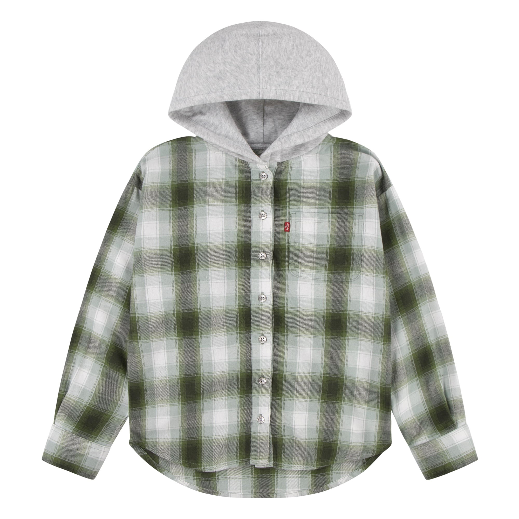 Levi's Girls' Flannel Hooded Top, Sizes 7-16