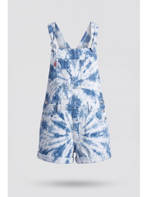 Girls' Knot Strap Denim Shortall