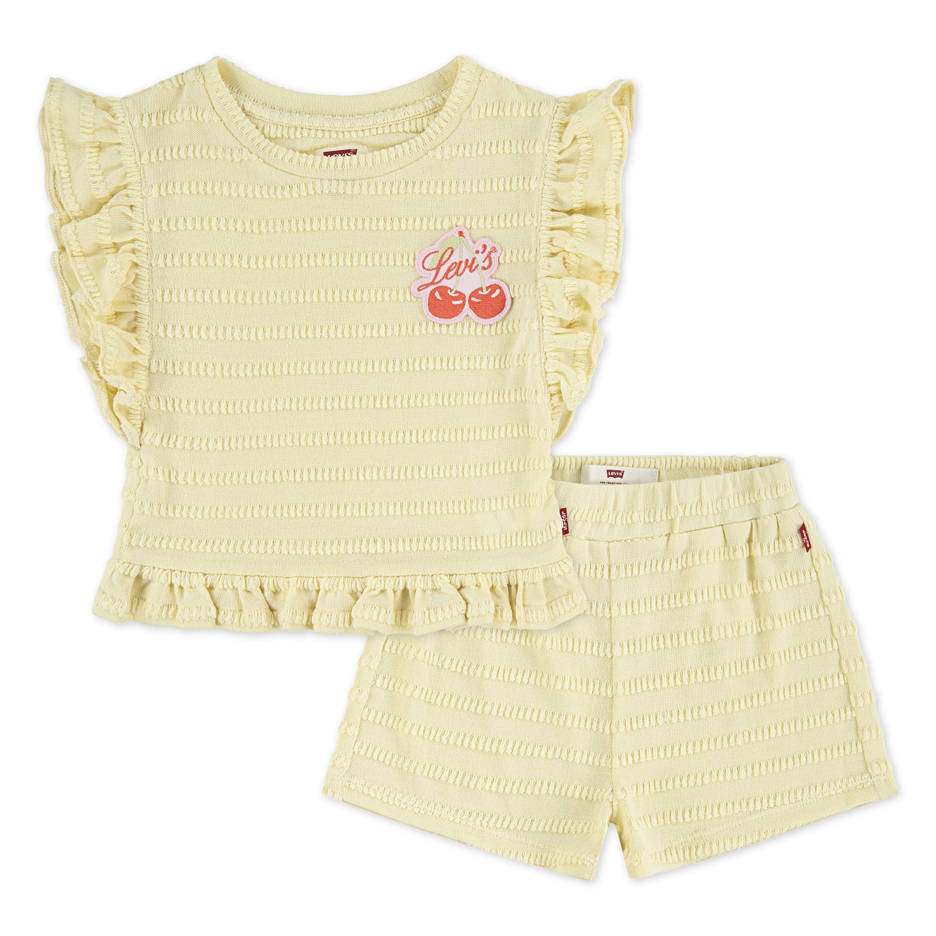 Levi's Girls Ruffle Top and Short Set, Sizes 2T-6X