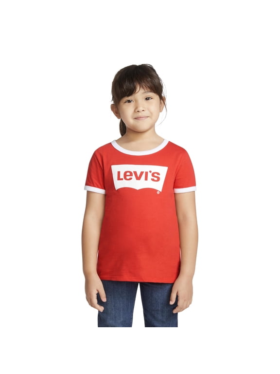 Girls' Short Sleeve Batwing T-Shirt, Sizes 4-16