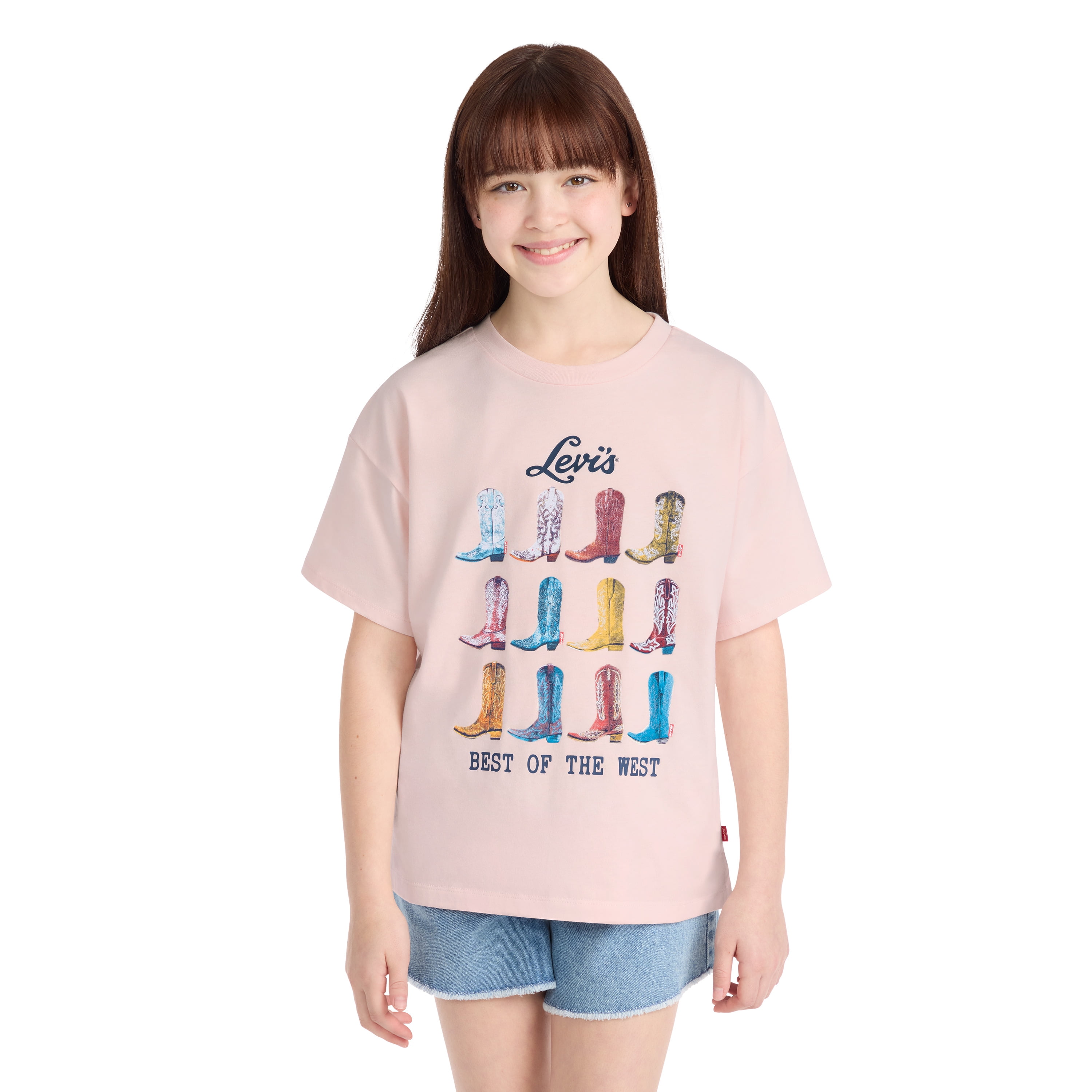 Levi's Girls Short Sleeve Oversized Graphic Tee, Sizes 4-16