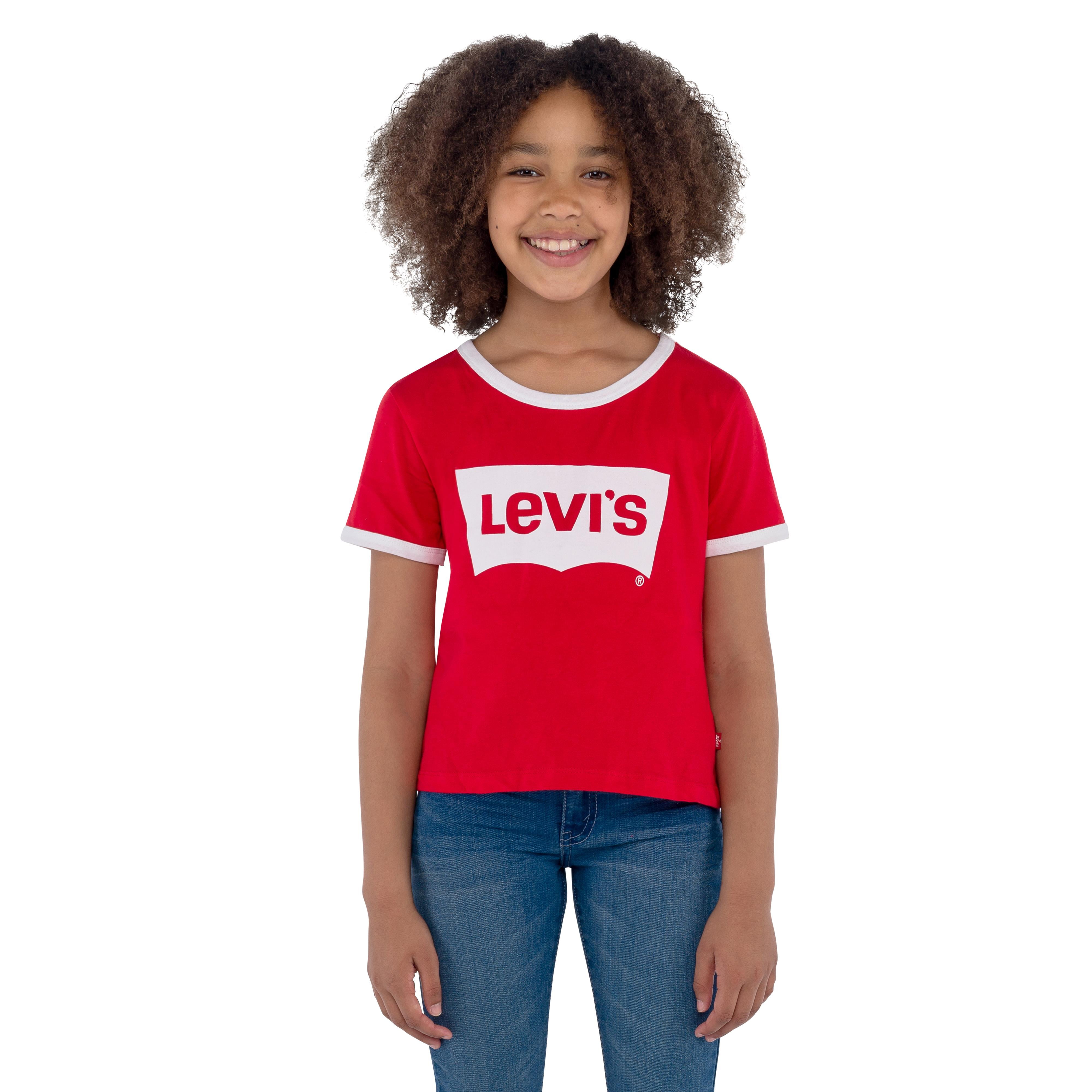 Levi's Girls Short Sleeve Ringer T-Shirt, Sizes 4-16