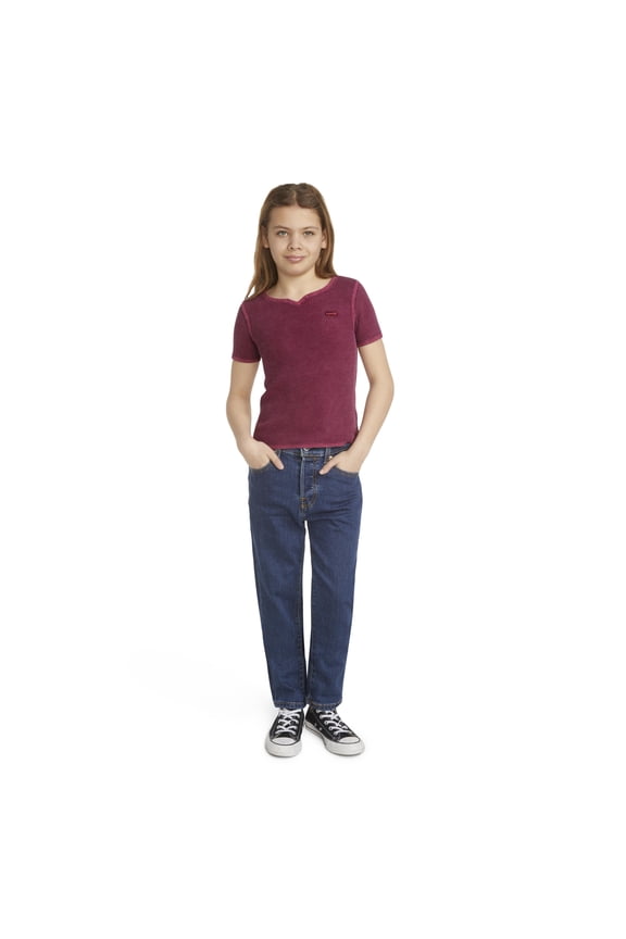 Girls Waffle Short Sleeve Top, Sizes 4-16