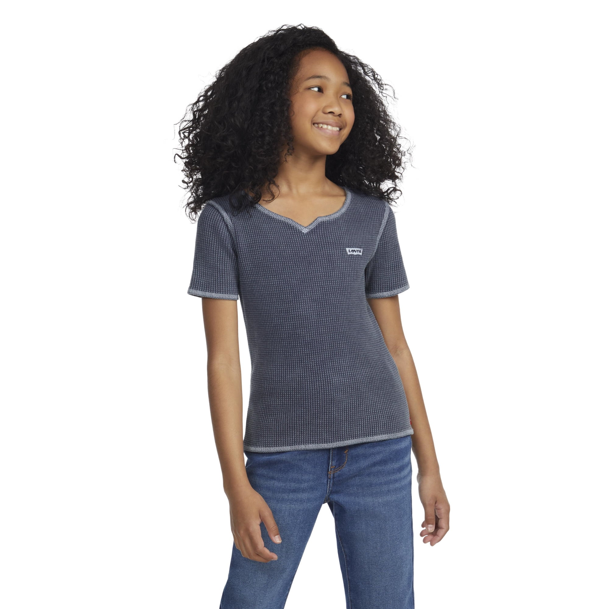 Levi's Girls Waffle Short Sleeve Top, Sizes 4-16