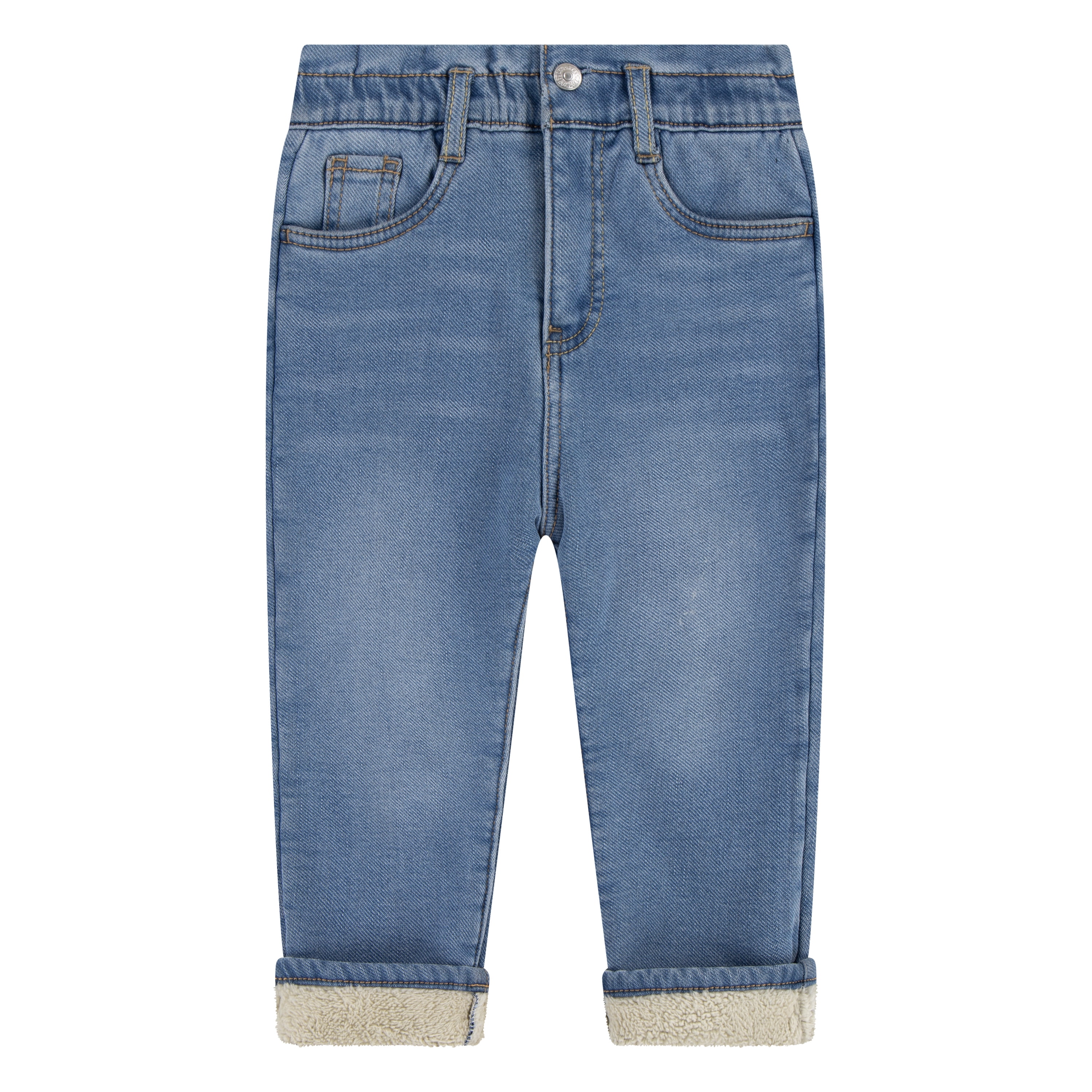 Levi's Girls Toddler Fleece Bonded Paperbag Jean, Sizes 2T-4T