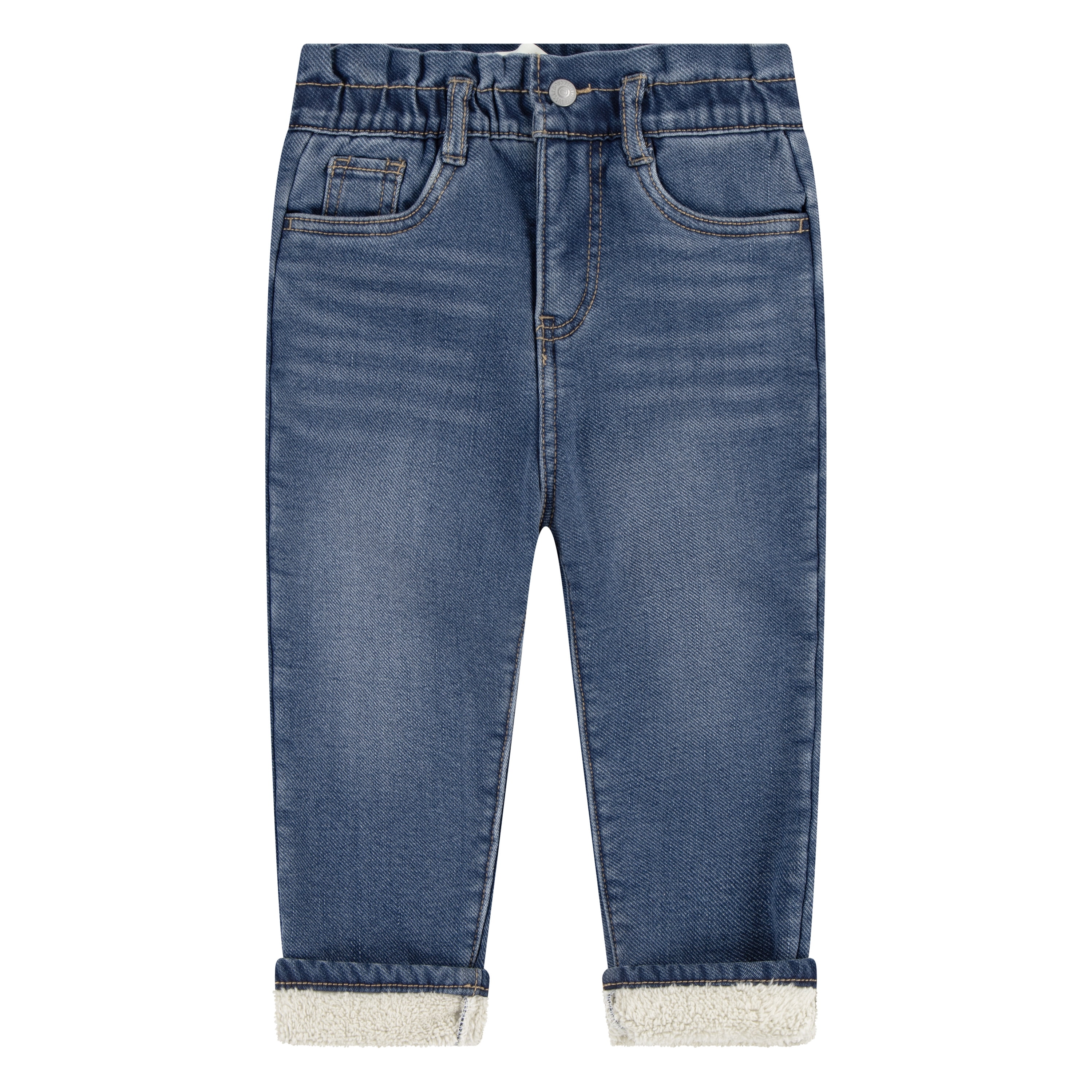 Levi's Girls Toddler Fleece Bonded Paperbag Jean, Sizes 2T-4T