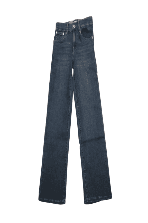 Girls' Wide Leg Jeans, Stretch Denim, High Rise, Blue Wash, Size 7