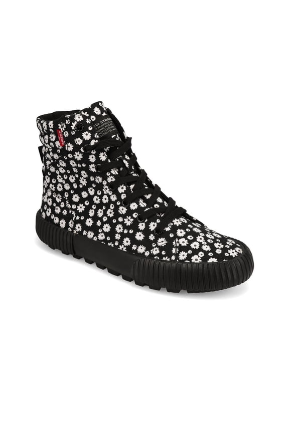 Kids Olivia Floral Fabric Hightop Fashion Sneaker Shoe
