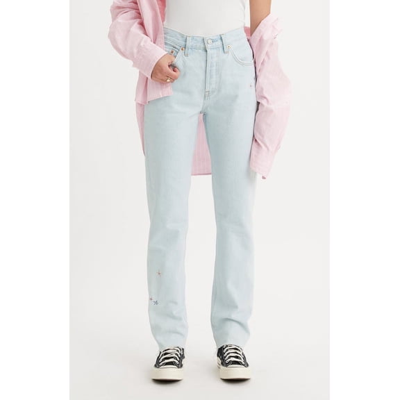Levi's LIGHT INDIGO Women's 501 Originals High Rise Staight Leg Jeans, US 27