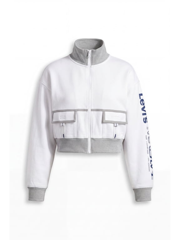 Women's High Rise Full Zip Cropped Utility Jacket