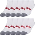 thumbnail image 1 of Levi's Low Cut Socks for Men, Athletic Mens Socks Low Cut, Size 8-10, White, 8, 1 of 7