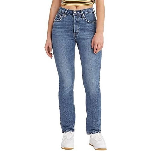 Levi's MEDIUM INDIGO WORN IN- BLUE Women's 501 Original Fit Jeans, US 26x32
