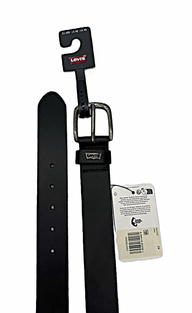 Levi's Men's In (38MM) Bovine Leather Belt Black Size 42