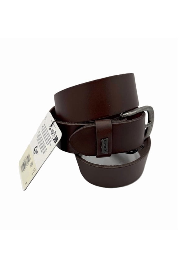 Men's 1.49 In (38MM) Perforated Leather Belt Dark Brown (Size 38) 8424