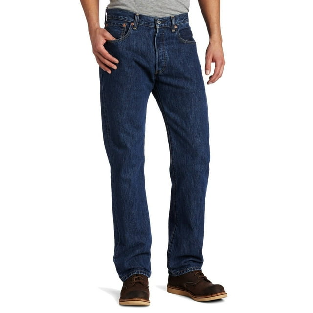 Levi's Men's 501 Original Fit Jeans Regular 30W x 29L Dark Stonewash ...