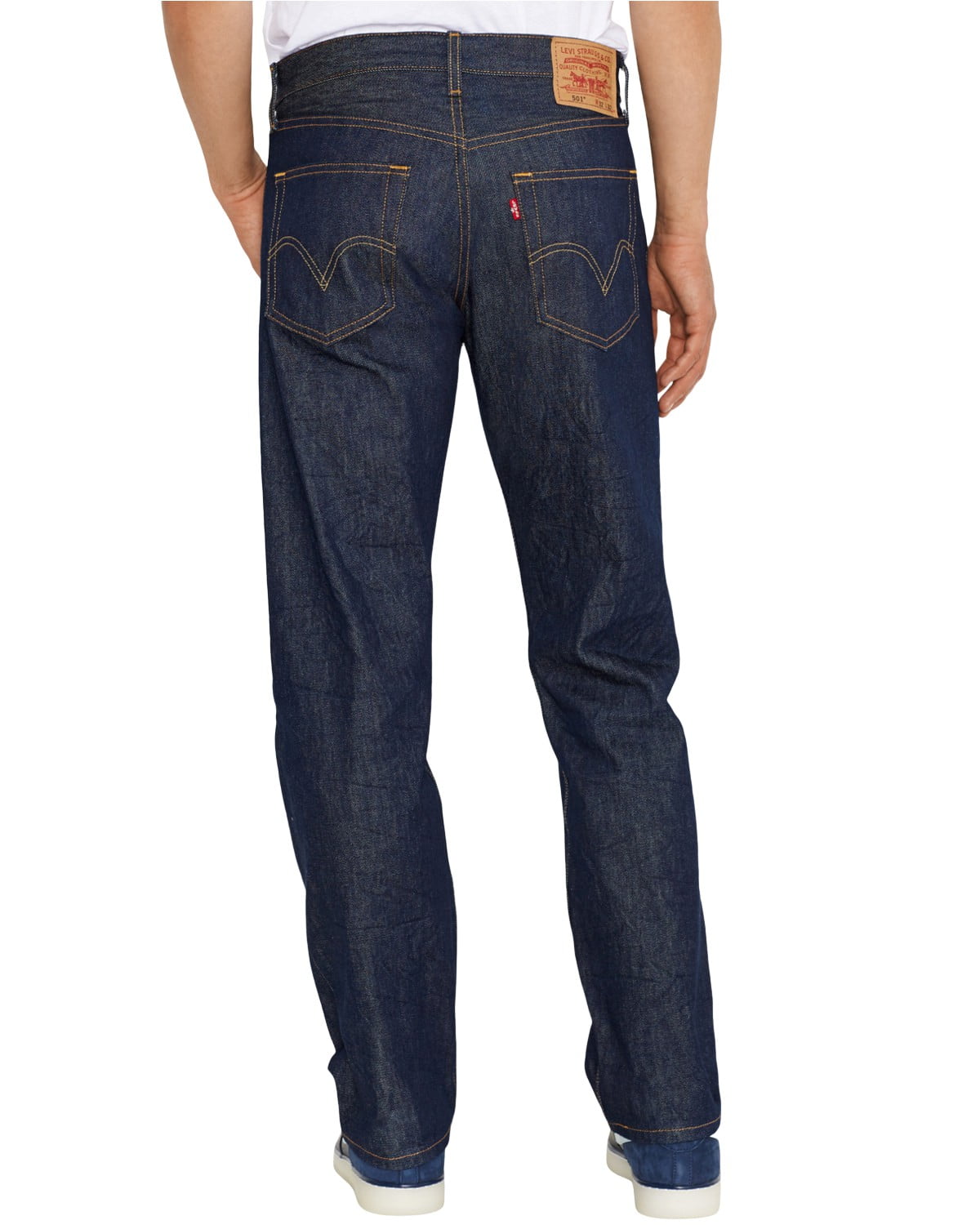 Levi's Men's Rigid 501 Original Shrink-to-Fit Jeans, 38x36