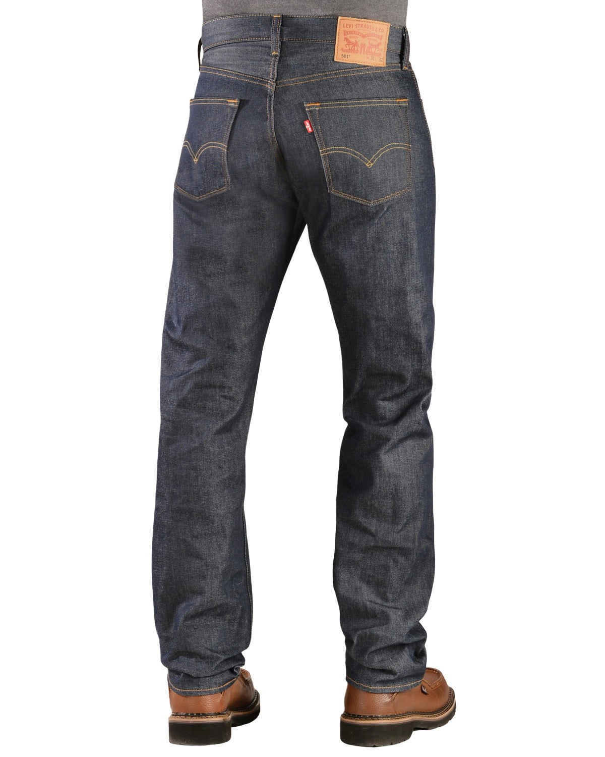 Levi's Men's 501 Original Shrink-To-Fit Regular Straight Leg Jeans Indigo  35W x 32L US 