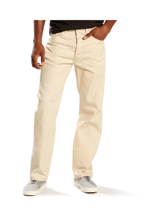 Men's 501 Original Shrink-to-Fit Jeans (Ecru Off-White, W32 x L30)