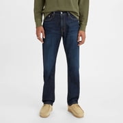 Levis Mens 505 Regular Fit Stretch Straight Leg Jeans 5 Pocket, Dark Wash 30x29