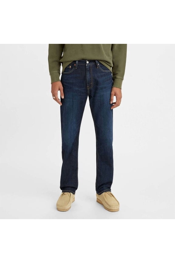 Men's 505 Regular Fit Stretch Straight Leg Jeans 5 Pocket, Dark Wash, 34x30