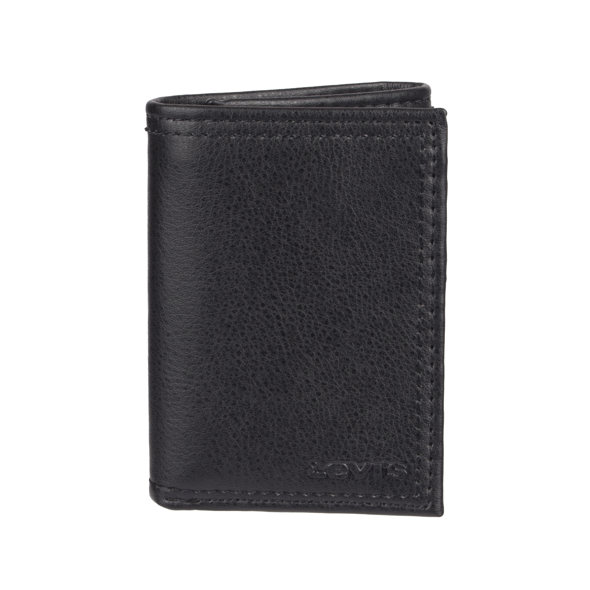 Levi's Men's Black RFID Trifold Wallet with Interior Zipper - image 1 of 5
