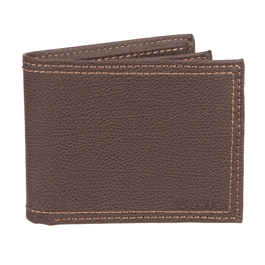 Levi's Men's Brown RFID Extra Capacity Slimfold Wallet, Brown
