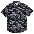 thumbnail image 1 of Levi's Men's Camarillo Camo Short Sleeve Button Up Shirt (Small, Black/Purple Camo), 1 of 3