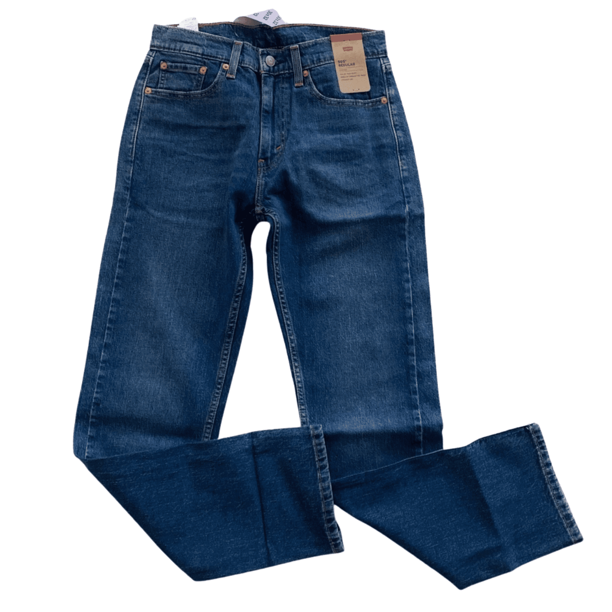 Levi's Men's Classic 505 Regular Fit Straight Leg Jeans, Dark Blue ...