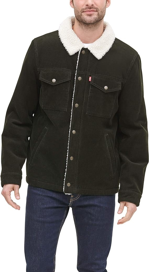 Levi's Men's Corduroy SherpaLined Trucker Jacket