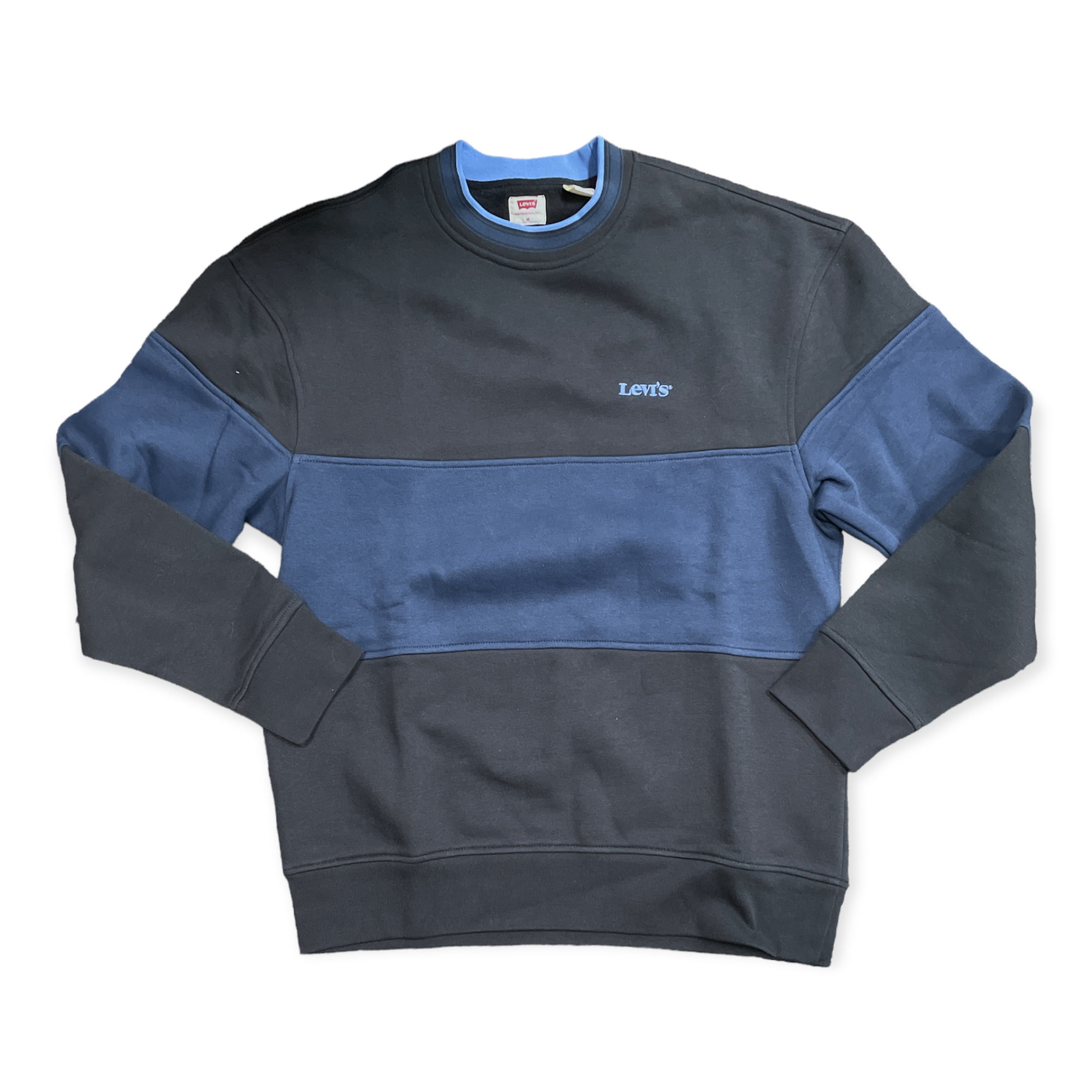 Levi s Men s Crewneck Fleece Pullover Non Stretch Sweatshirt Red Colorblock L Walmart Business Supplies