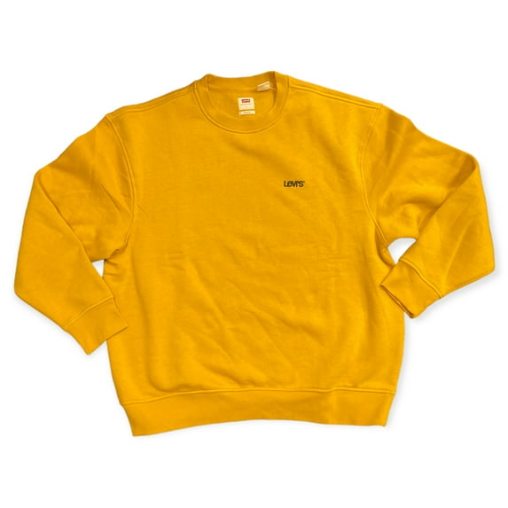 Levi's Men's Crewneck Fleece Pullover Non-Stretch Sweatshirt (Nugget Gold, L)