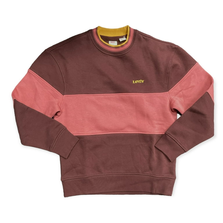 Levi s Men s Crewneck Fleece Pullover Non Stretch Sweatshirt Red