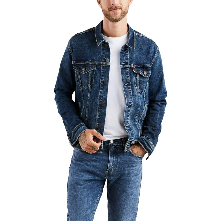 Levi long jean jacket hot sale