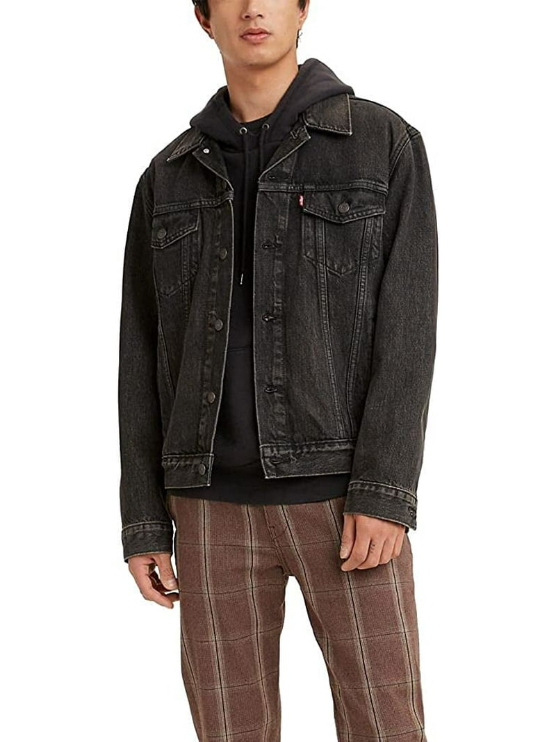 Levi's Men's Regular Fit Denim Trucker Jacket - Black Small